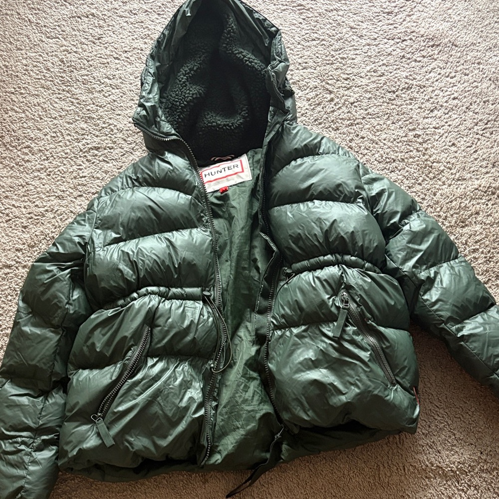 Hunter Green Puffer Jacket